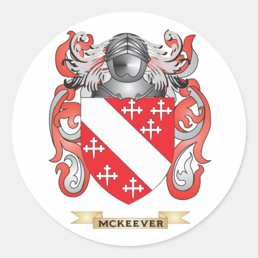 McKeever Wapen (Familie Crest) Ronde Sticker (Voorkant)