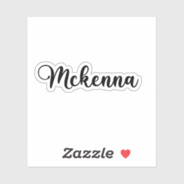 McKenna Naam - Handgeschreven kalligrafie Sticker