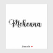 McKenna Naam - Handgeschreven kalligrafie Sticker (Vel)