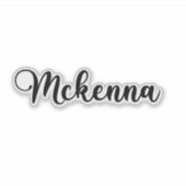 McKenna Naam - Handgeschreven kalligrafie Sticker (Voorkant)
