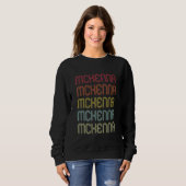 Mckenna Retro Wordmark Pattern  personaliseren Trui (Voorkant volledig)