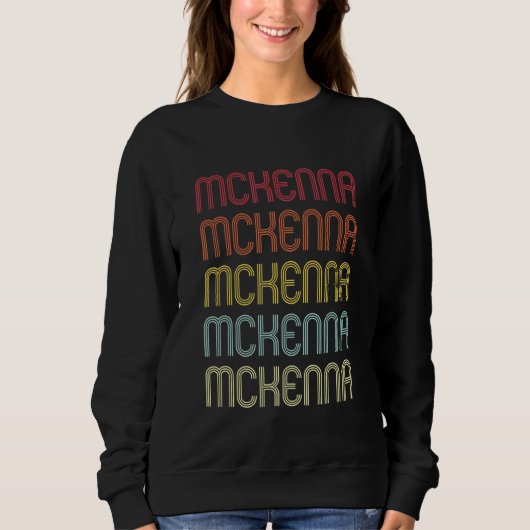 Mckenna Retro Wordmark Pattern  personaliseren Trui (Voorkant)