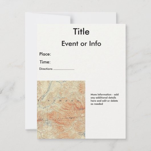 McKenzie en Moose Ponds, McKenzie Mountain Detail Kaart (Achterkant)