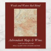 McKenzie en Moose Ponds, McKenzie Mountain Detail Wijn Etiket (Enkel label)