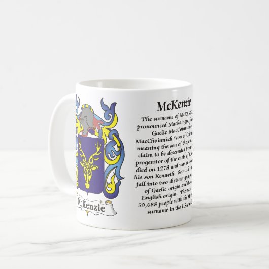 McKenzie Family Coat of Arms mok (Voorkant links)