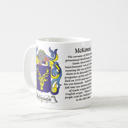 McKenzie Family Coat of Arms Mok (Voorkant links)