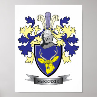 McKenzie Family Crest Coat of Arms Poster