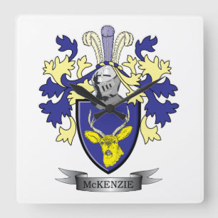 McKenzie Family Crest Coat of Arms Vierkante Klok