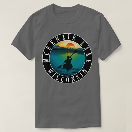 McKenzie Lake Wisconsin Kayaking T-shirt (Design voorkant)