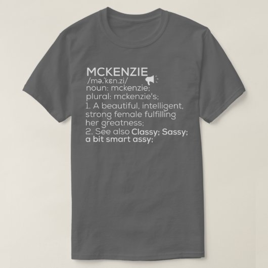 McKenzie Naam McKenzie Definitie McKenzie Vrouw T-shirt (Design voorkant)