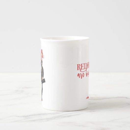 McKENZIE: "Redhead are Brighter" Bone China Mok (Voorkant)