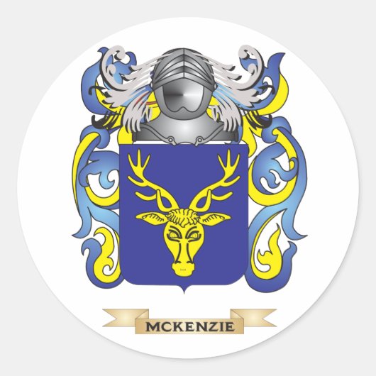 McKenzie Wapen (Familie Crest) Ronde Sticker (Voorkant)