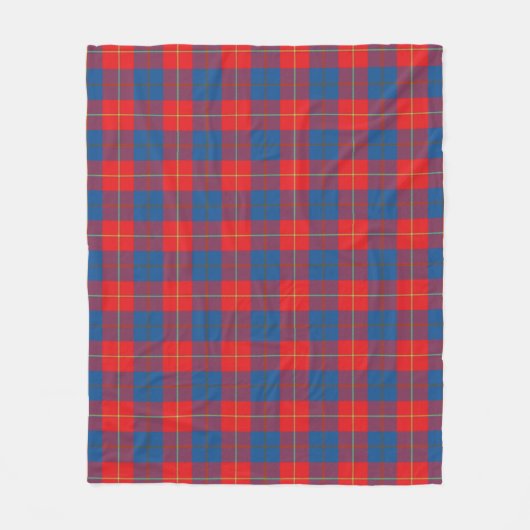 McKerrell Rood geruit Fleece Deken (Voorkant)
