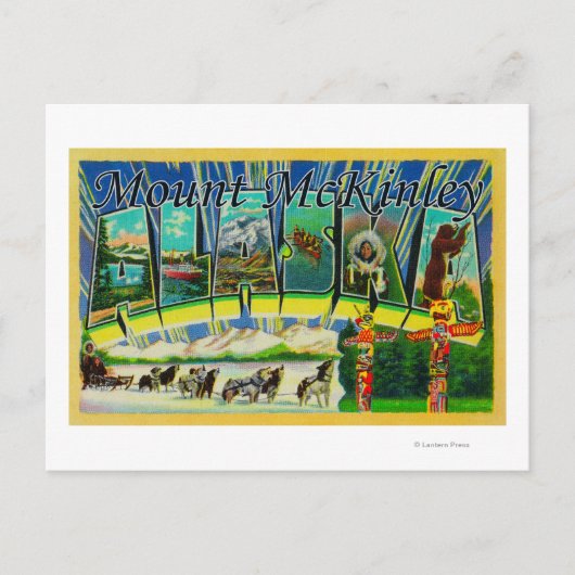 McKinley, Alaska - Grote letterscènes Briefkaart (Voorkant)