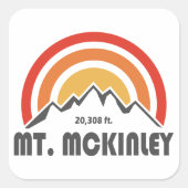 McKinley Alaska Vierkante Sticker (Voorkant)