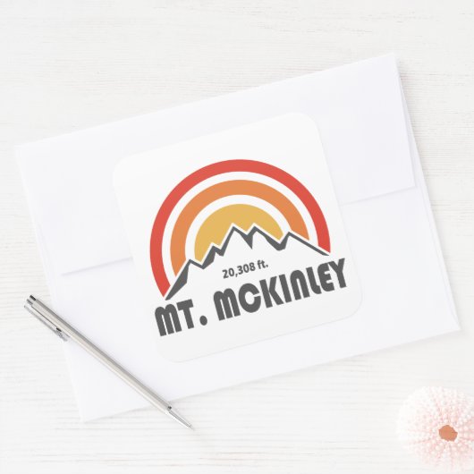 McKinley Alaska Vierkante Sticker (Envelop)