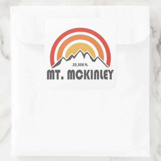 McKinley Alaska Vierkante Sticker (Tas)