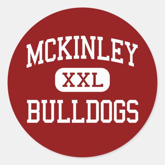 McKinley - Bulldogs - High School - Kanton Ohio Ronde Sticker (Voorkant)