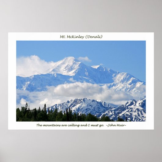 McKinley/Mtns bellen; John Muir Poster (Voorkant)