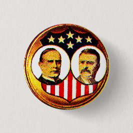 McKinley-Roosevelt jugate Ronde Button 3,2 Cm