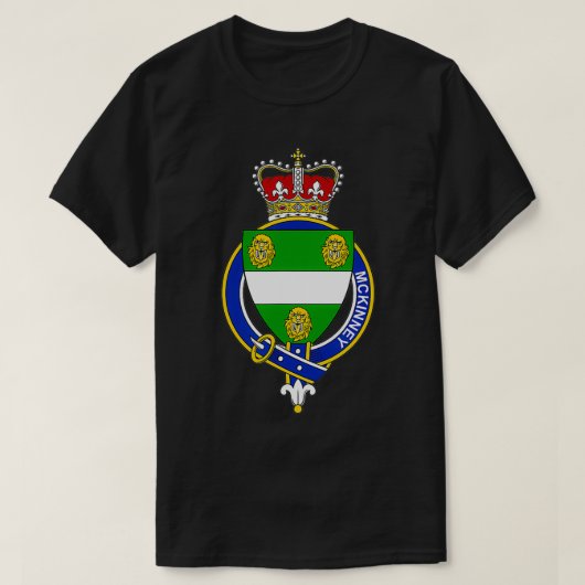 McKinney Coat of Arms Family Crest T-shirt (Design voorkant)