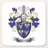 McKinney Family Crest Coat of Arms Kartonnen Onderzetters (Voorkant)