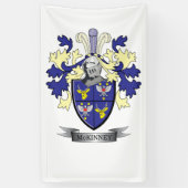 McKinney Family Crest Coat of Arms Spandoek (Verticaal)