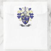 McKinney Family Crest Coat of Arms Vierkante Sticker (Tas)