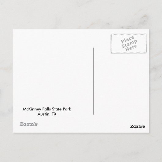 McKinney Herfst State Park Briefkaart (Achterkant)