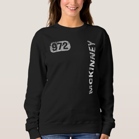 McKinney Texas 972 Area Code Retro Trui (Voorkant)