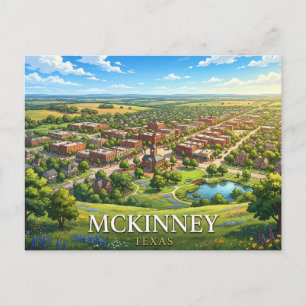 McKinney Texas Reizen   Historisch stadsgezicht Briefkaart