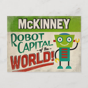 McKinney Texas Robot - Funny  Briefkaart