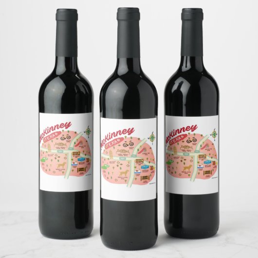 McKinney Texas Wijnlabel Wijn Etiket (Flessen)