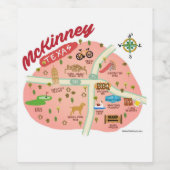 McKinney Texas Wijnlabel Wijn Etiket (Enkel label)