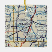 McKinney TX  Map Keramisch Ornament (Voorkant)