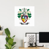 McKinnon Family Crest Coat of Arms Poster (Thuiskantoor)