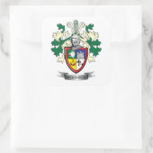 McKinnon Family Crest Coat of Arms Vierkante Sticker (Tas)