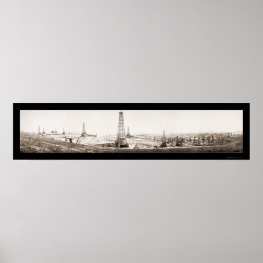 McKittruc Oil Field Foto 1910 Poster (Voorkant)