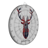 McKnight Clan Tartan "Antlers" Dartbord (Voorkant Links)