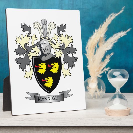 McKnight Family Crest Coat of Arms Fotoplaat (Zijkant)