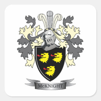 McKnight Family Crest Coat of Arms Vierkante Sticker
