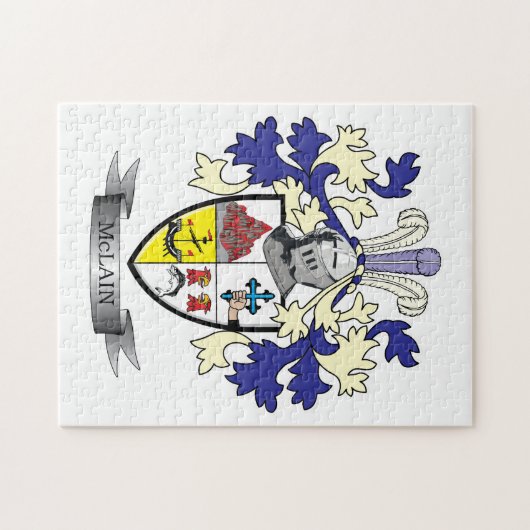 McLain Family Crest Coat of Arms Legpuzzel (Horizontaal)