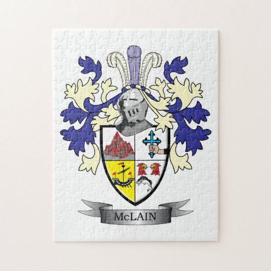 McLain Family Crest Coat of Arms Legpuzzel (Verticaal)