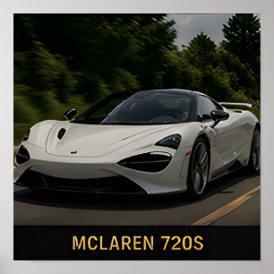 McLaren 720S Moderne Supercar Heden ten dage Brits Poster