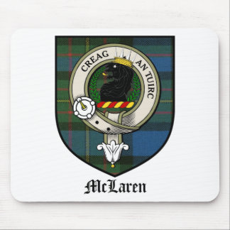 McLaren Clan Crest Badge Tartan Muismat