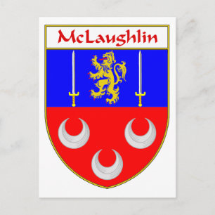 McLaughlin Coat of Arms/Family Crest Briefkaart