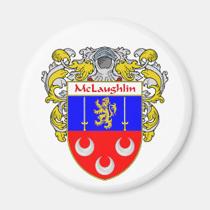 McLaughlin Coat of Arms (Mantled) Magneet