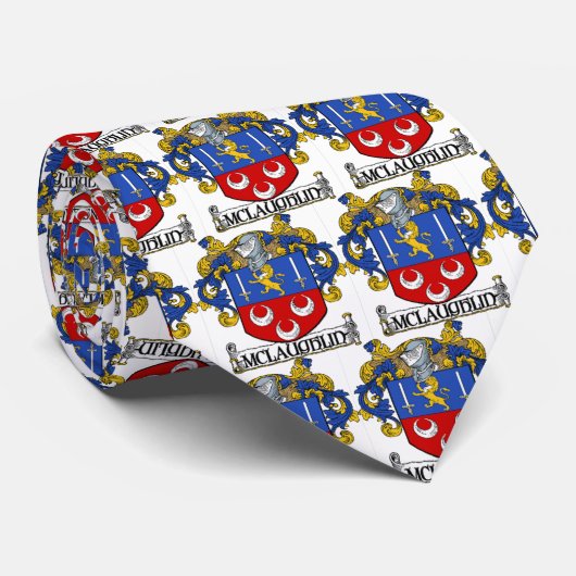 McLaughlin Coat of Arms Stropdas (Opgerold)