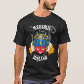 McLaughlin Crest Coat of Arms *Locatie toevoegen* T-shirt (Voorkant)