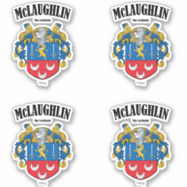 McLaughlin Crest Ierse vertaling & betekenis (x4) Sticker